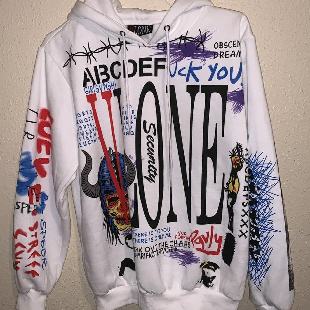 graffiti vlone hoodie