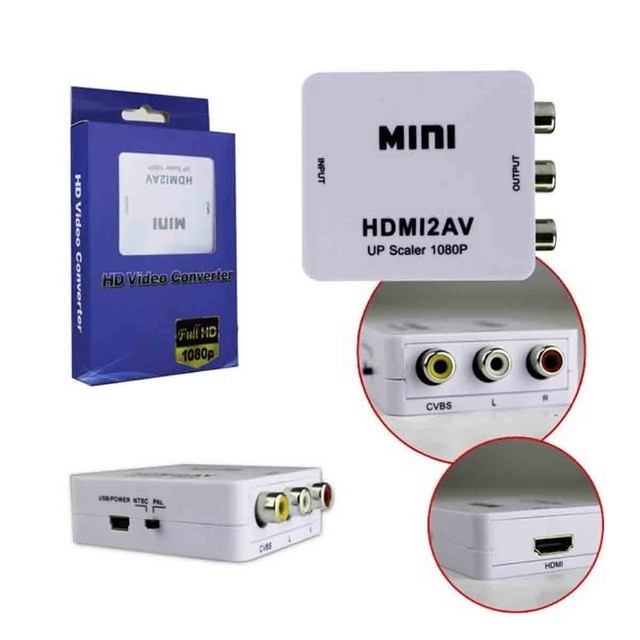 Adaptador Conversor Hdmi Para AV Rca Full HD Alta Resolução 