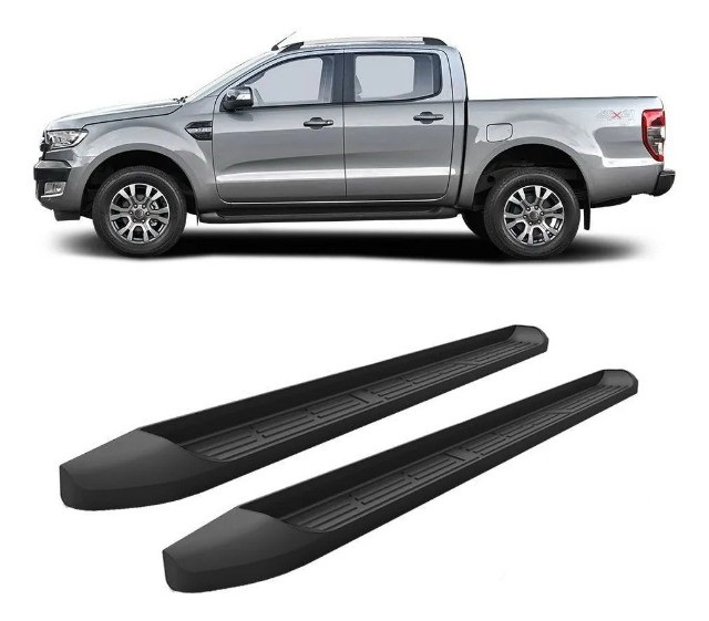 Protetor Lateral Ford Ranger 2013 A 2020 Estribo Preto  - Foto 2