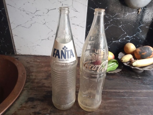 Garrafa coca cola fanta antiga 