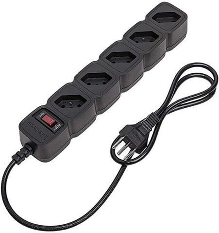 Intelbras Filtro de Linha c/ 5 Tomadas EPE 205 PT 4824201, Preto