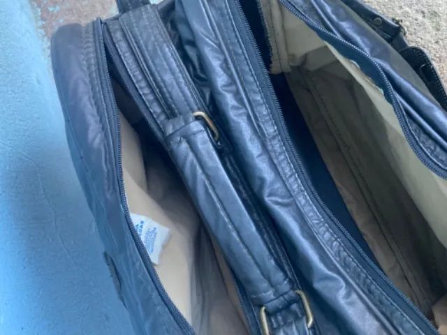 Bolsa de Couro Grande Preta - Foto 6