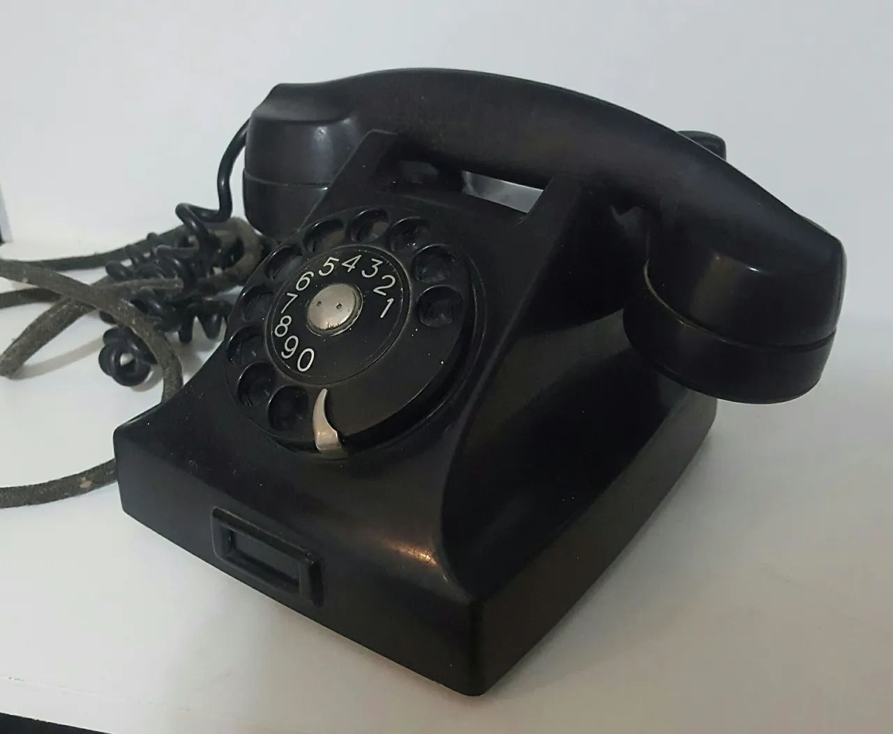 Vintage black rotary phone with original cord wire 3kg64276690970625120