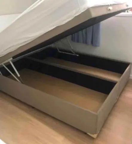 Cama Base Box Bau - Queen Size