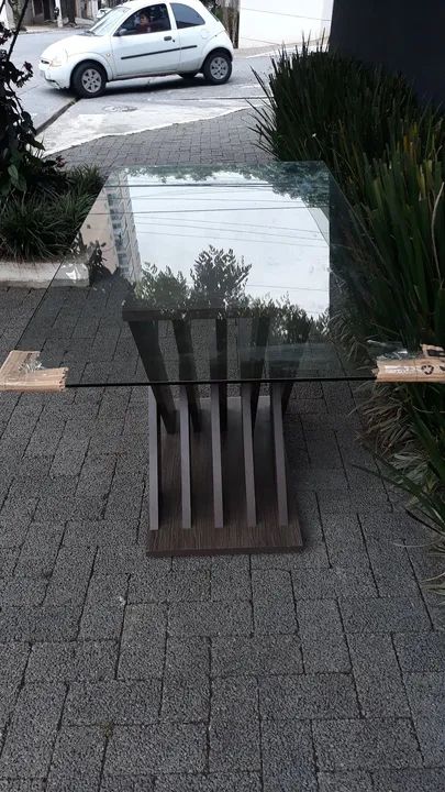 Mesa com tampo de vidro  - Foto 4