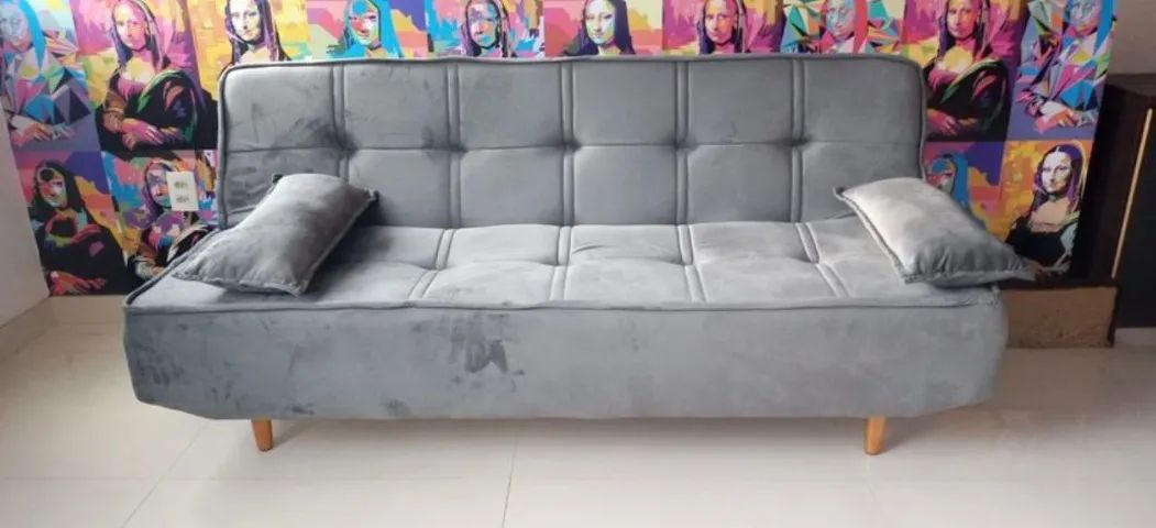 sofá cama + dois travesseiros Londres[novo e embalado]