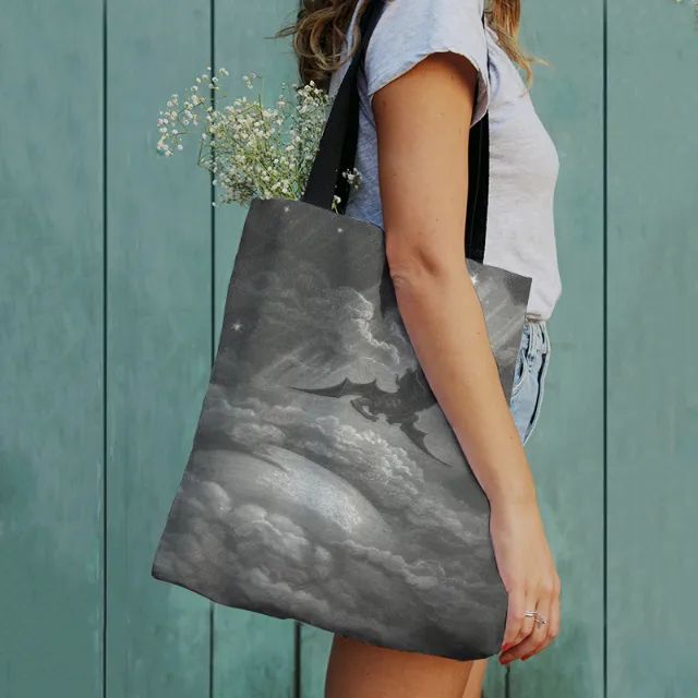 bolsa Ecobag: A queda de lucífer, (Gustave Doré) leia a descrição  - Foto 2