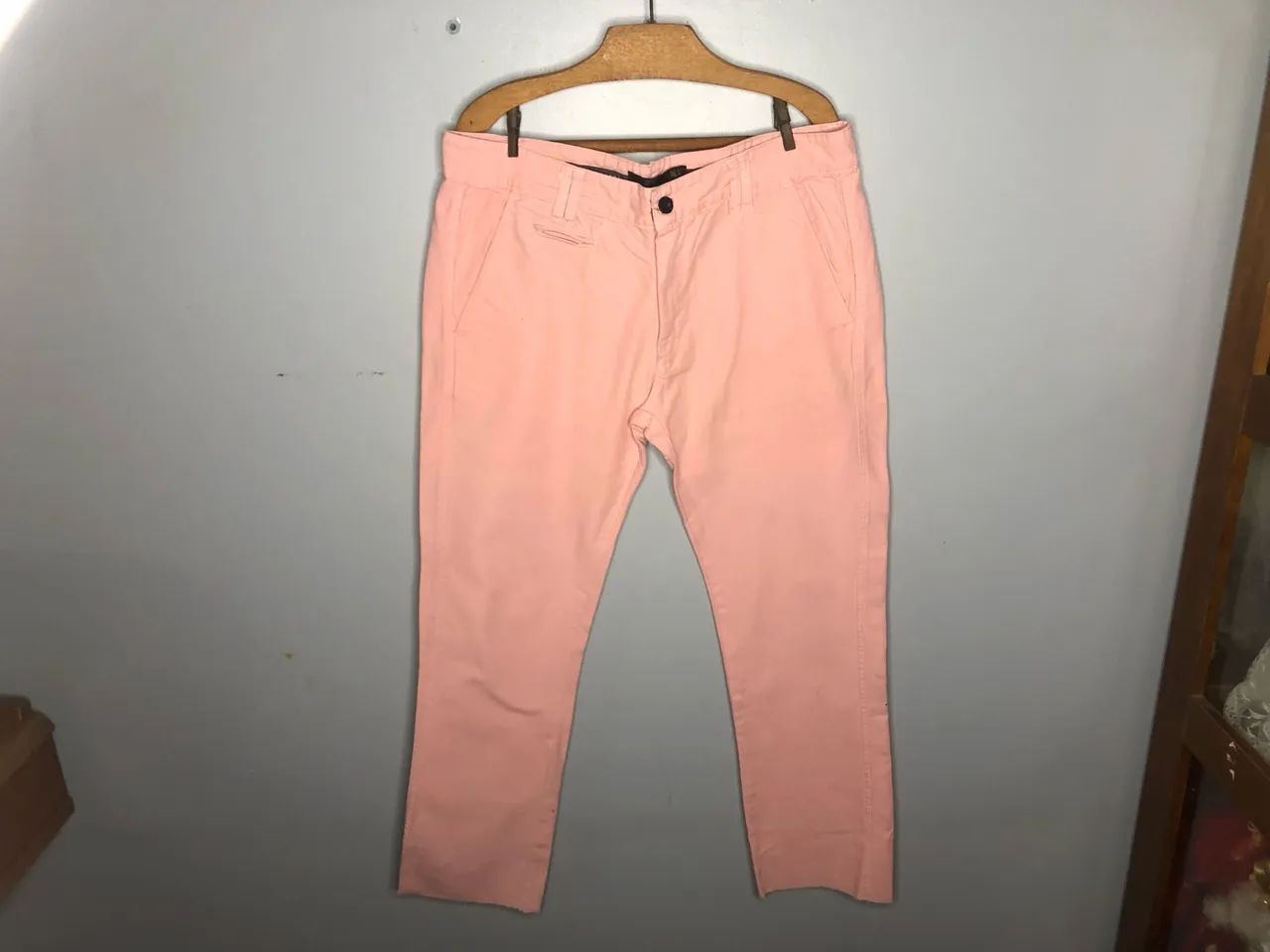 Calça chinó rosa pastel ZARA
