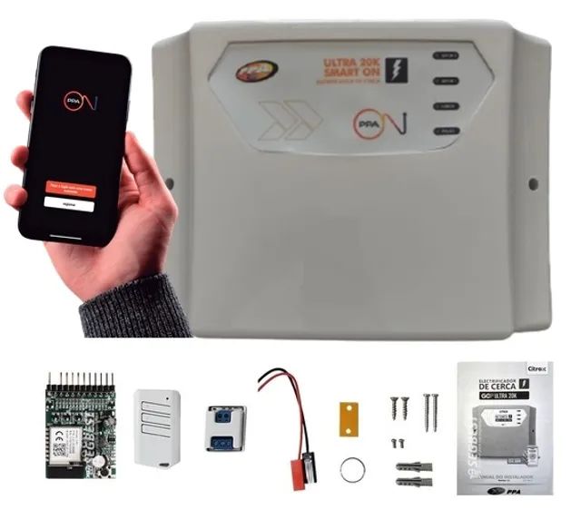 Central de Cerca Elétrica PPA Ultra 20k Smart ON Wifi com modulo Arme e desarme via app