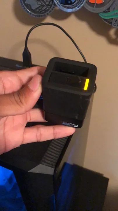 Carregador de bateria duplo GoPro Hero 5/6/7 Black ORIGINAL - Foto 5