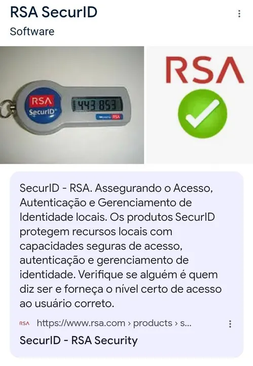 Aparelhos RSA Security