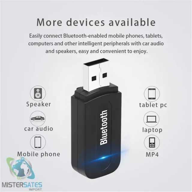 Receptor De Audio Bluetooth Adaptador Musica Conector P2 - Foto 2