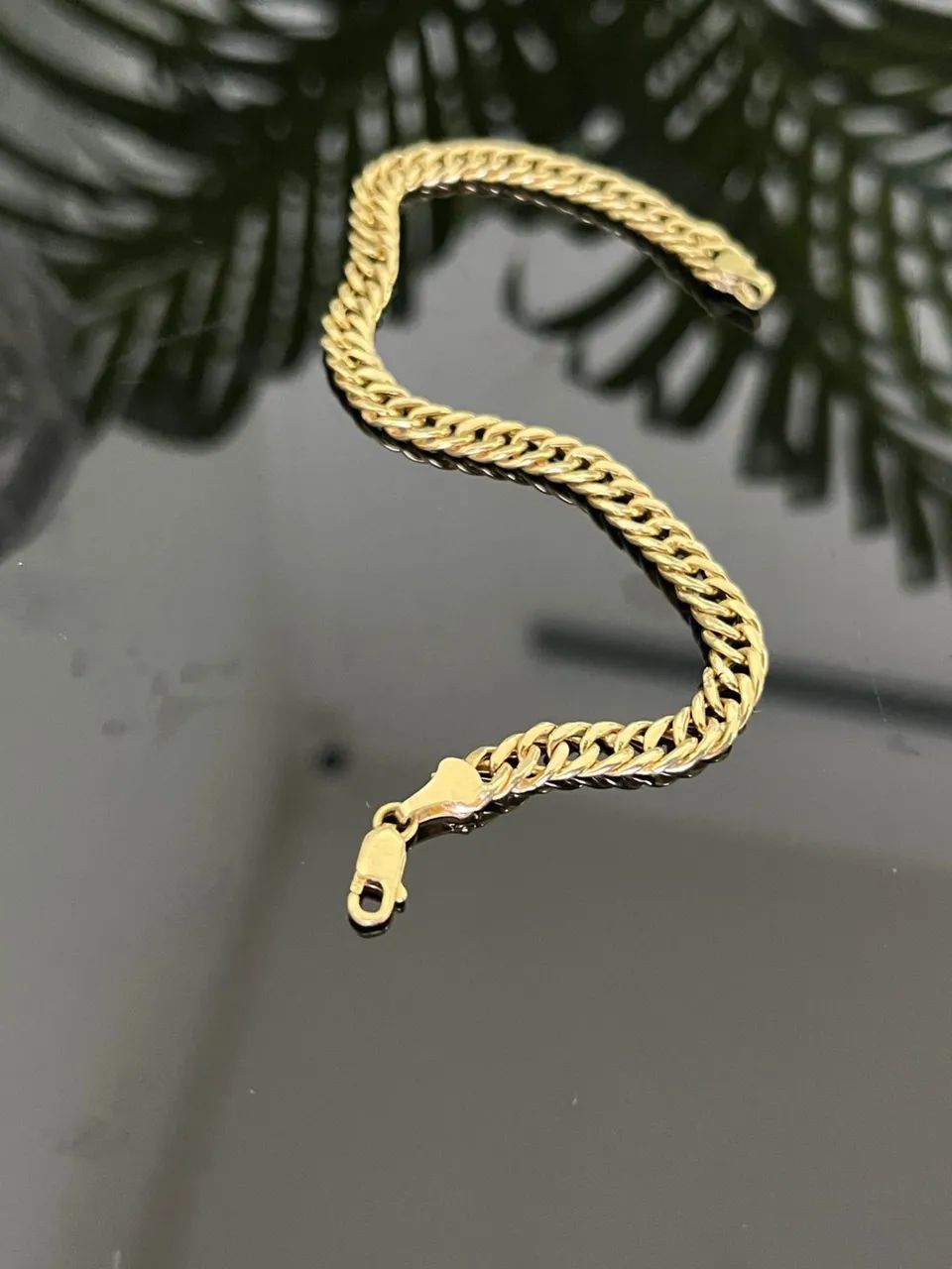 Pulseira Grumet Dupla fecho Mosquetão Ouro 18k  - Foto 4