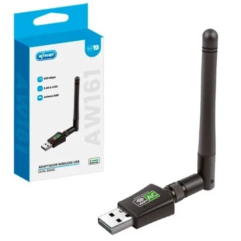 Adaptador Wifi Dual Band para PC USB 3.0 600 Mbps Wireless 2.4GHZ 5GHZ KNUP - Foto 2