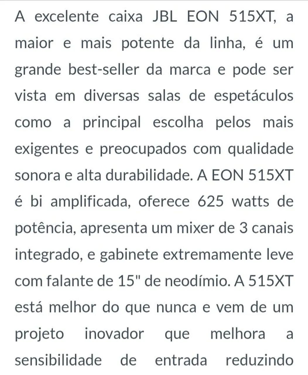 Caixa de Som Ativa JBL EON 515XT - Foto 2