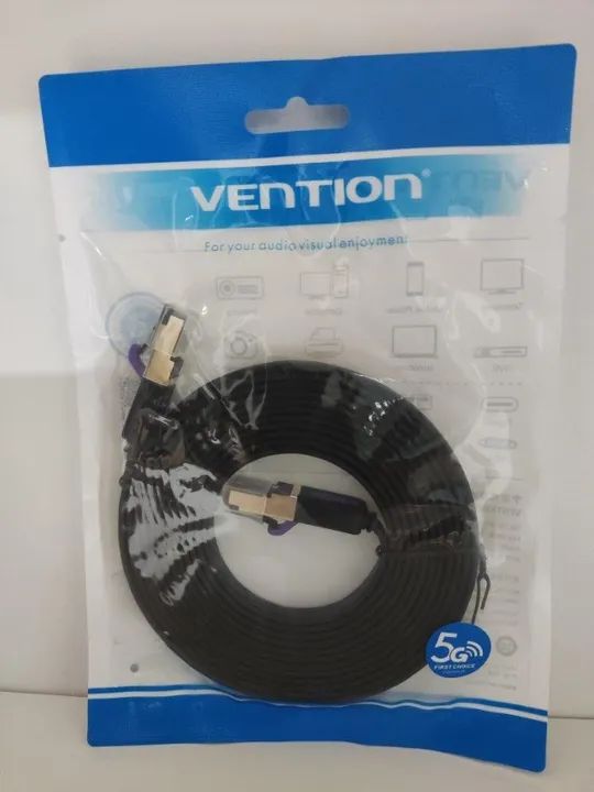 Cabo de Rede Gamer Cat7 Alta Qualidade 3 Metros Vention RJ45 600mhz 10gbps Blindado