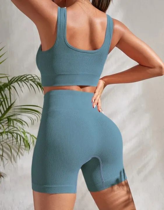 Conjunto Fitness Azul Claro Modela o Corpo  - Foto 3