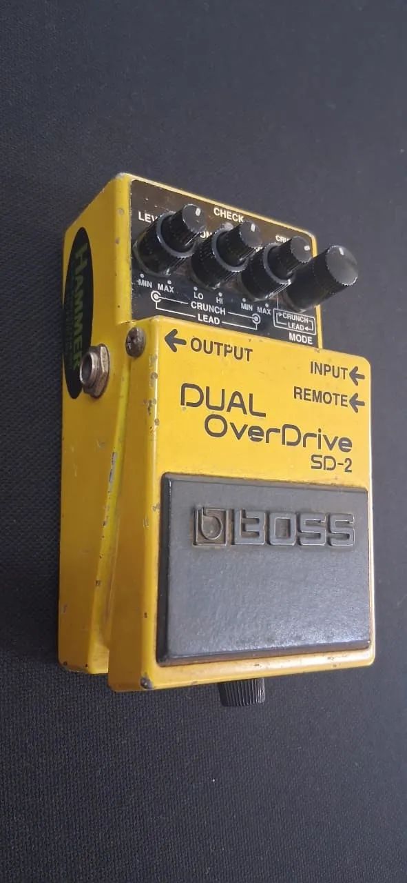 Pedal Para Guitarra Dual Overdrive Sd2 Boss Amarelo - Instrumentos