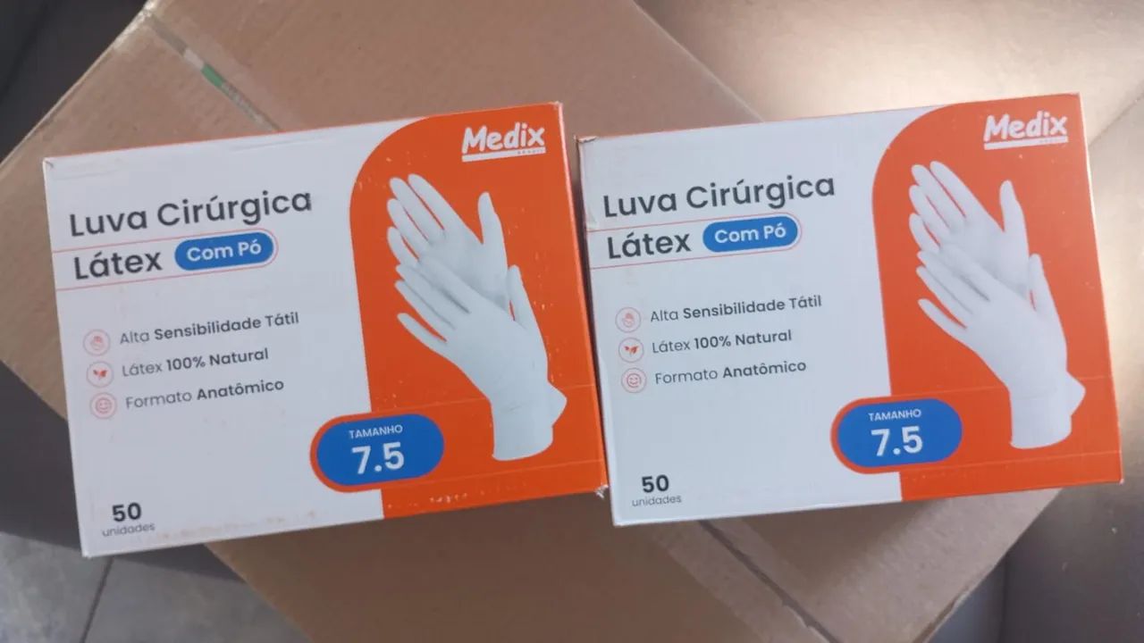 500 pares de luvas estéril tamanho "M" - Foto 3