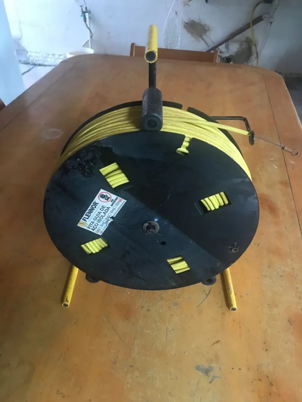Passa Fio Profissional Guia De Aco Isolado Carretel 100 Mts Flennor