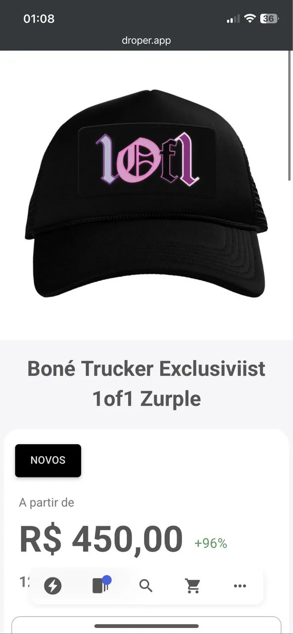bone exclusiviist 1of1 trucker roxo  - Foto 2