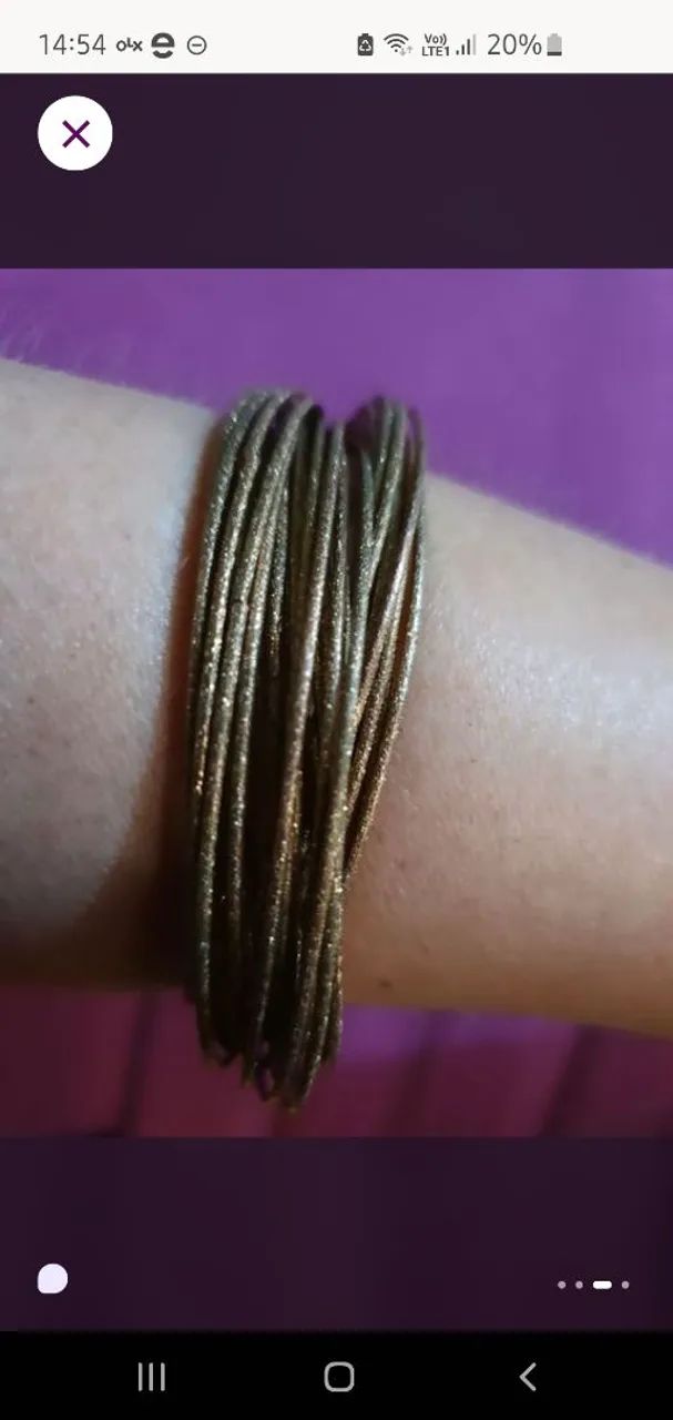 Pulseiras de metal dourado - Foto 3