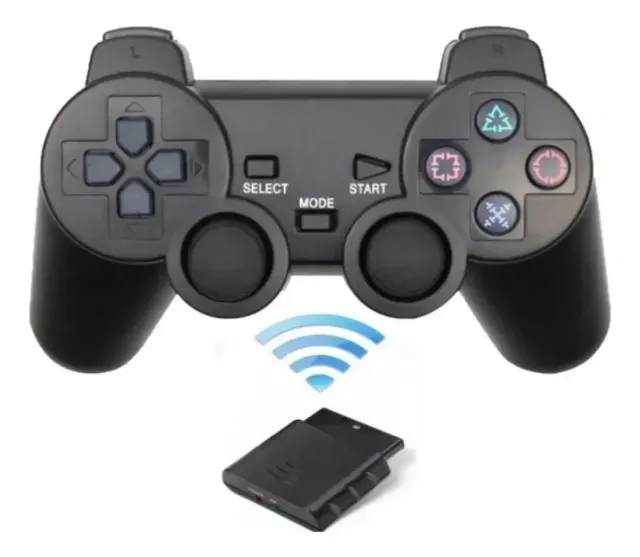 Controle Sem Fio Joystick Wireless Para Ps1 Ps2 Plug Play