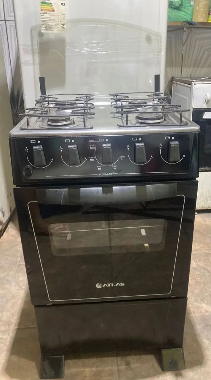 Fogão Atlas Preto Automático 