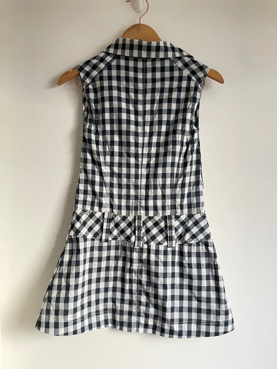 Vestido xadrez infantil sem manga tam M  - Foto 2