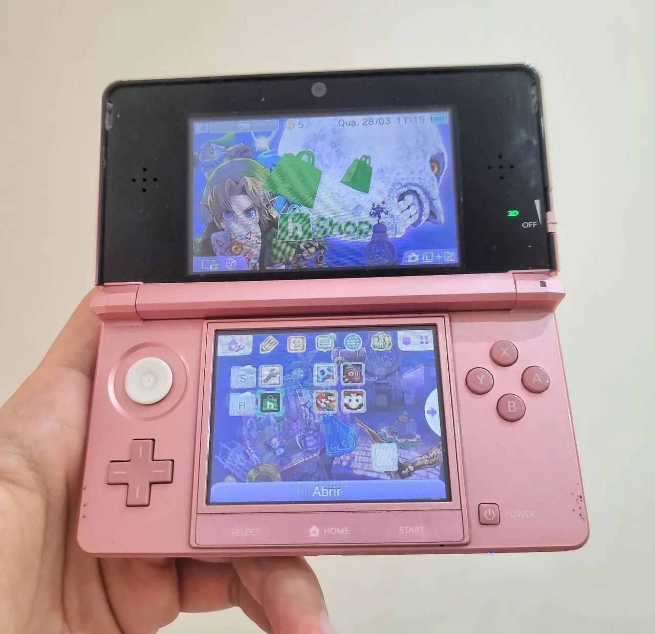 Nintendo 3DS Rosa Desbloqueado 64 GB - Foto 3