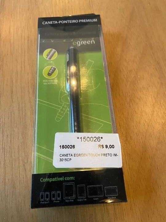 Caneta Touch Egreen para Ipad, Iphone e Ipod touch, Preto - Foto 2