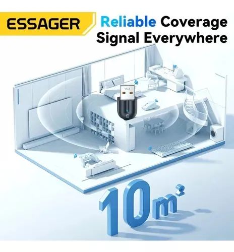 Adaptador Bluetooth 5.3 USB Essager Plug And Play - Foto 3