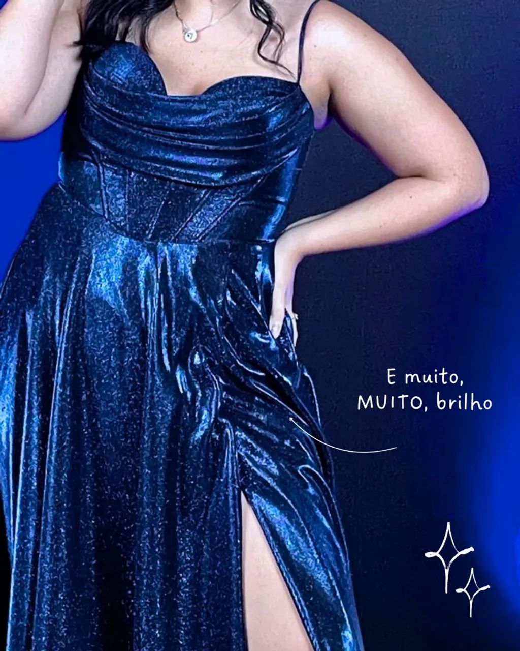 Vestido de festa azul - Foto 4