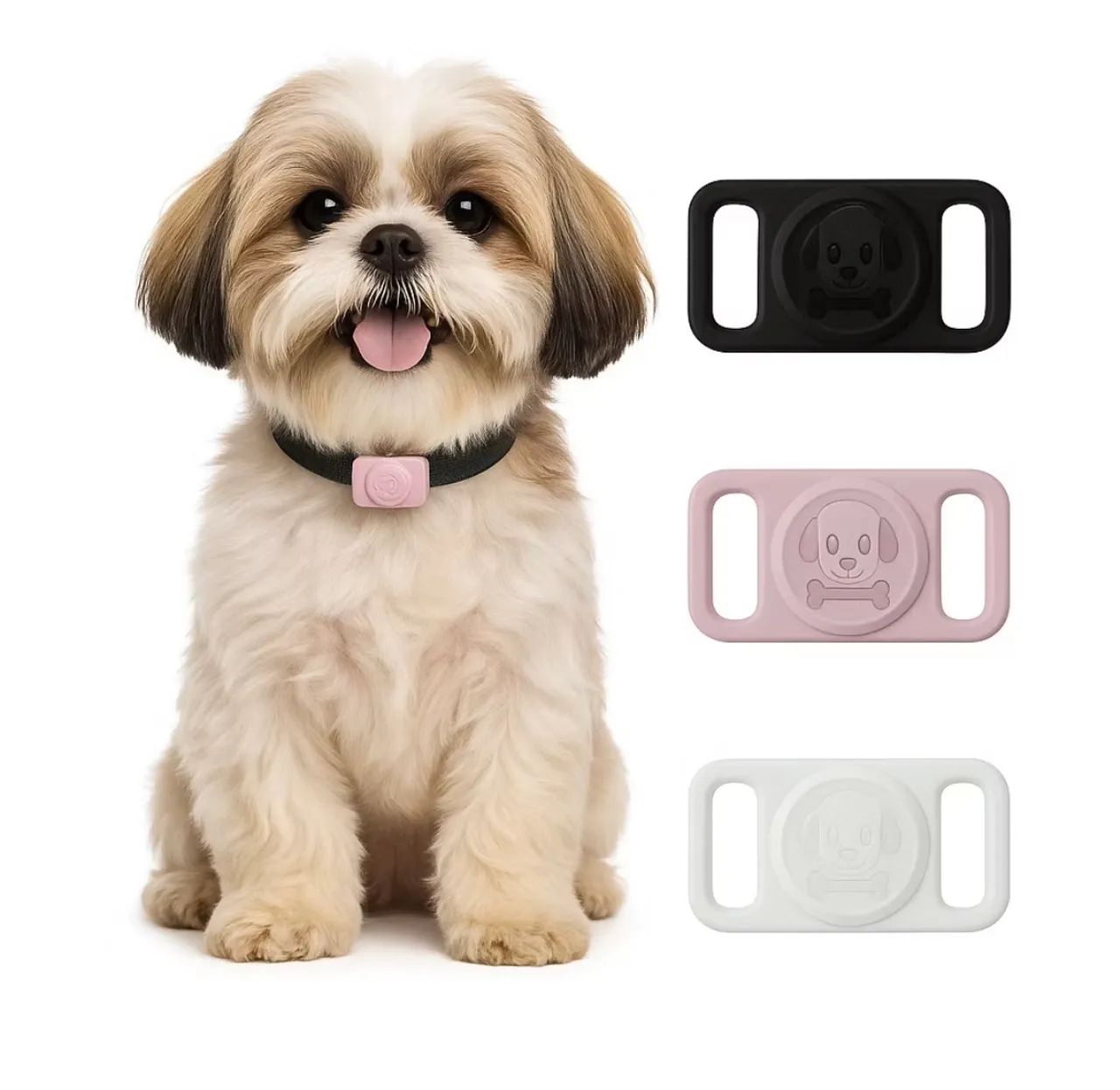 Capa Coleira PET a prova de água para AirTag capinha suporte silicone cachorro gato 
