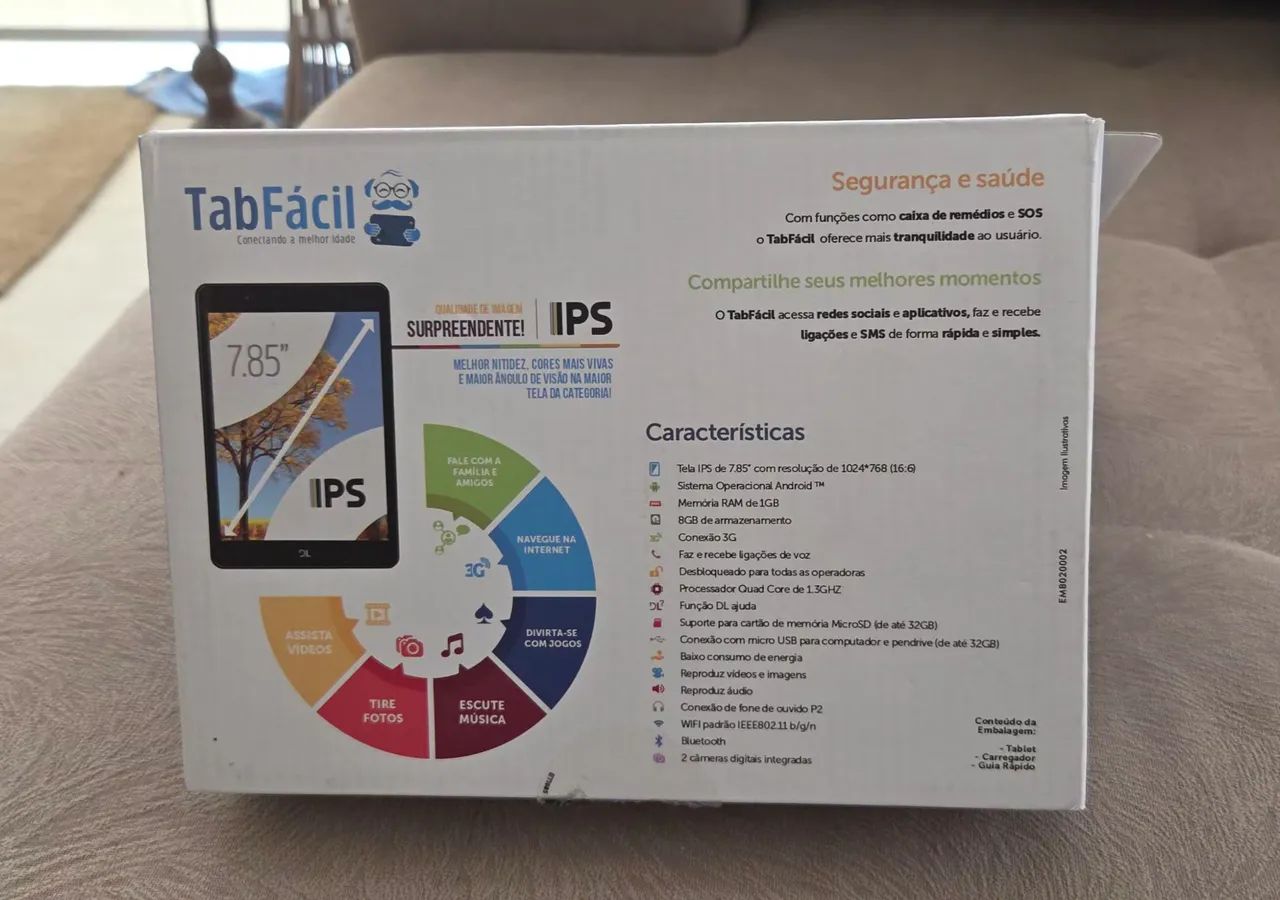 Lote 5 Tablets DL TabFácil 3G 8GB com caixa original - R$ 299,00 (para peças ou conserto) - Foto 6