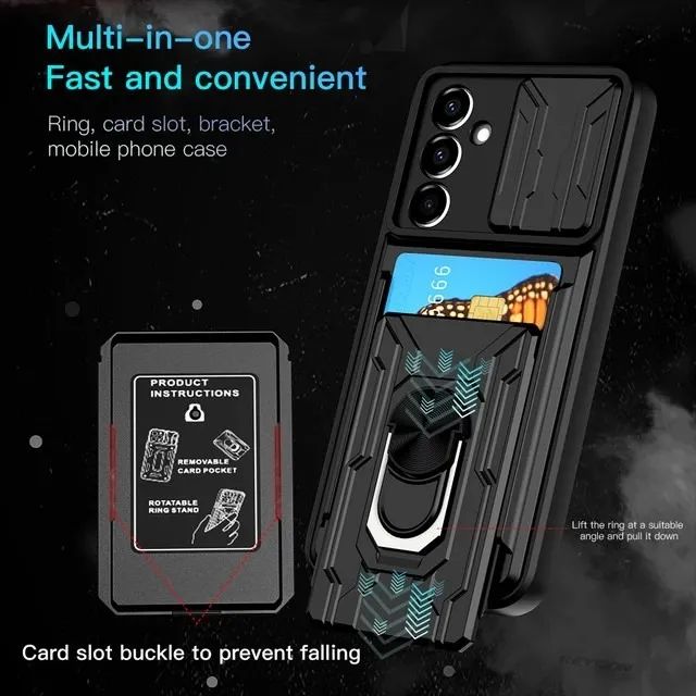 Keysion Capa à Prova De Choque Para Samsung M62 F12 De Proteção Câmera Anel Porta Cartão - Foto 4