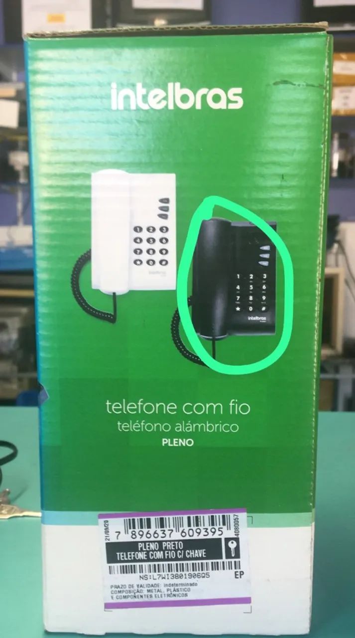 telefone intelbras fixo modelo pleno cor preto  - Foto 5