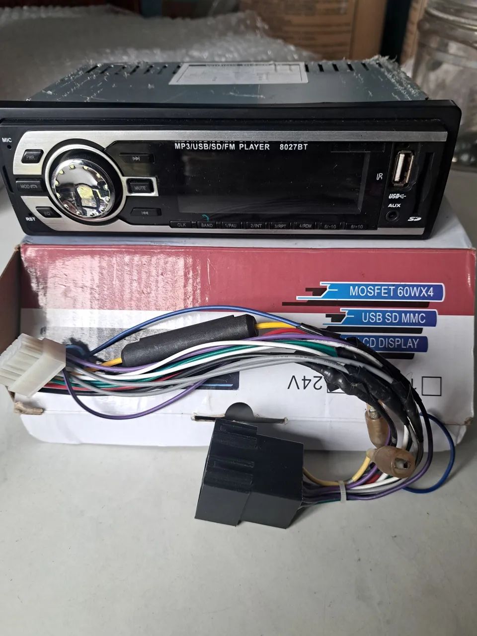 Rádio Central Multimídia MP3/USB/SD/FM Player 8027BT