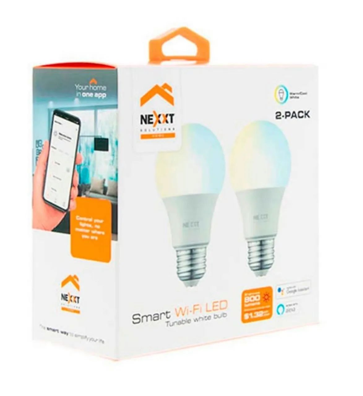 Pack de 2 Lâmpadas LED Inteligentes - Controle de Cores e Intensidade - Foto 2