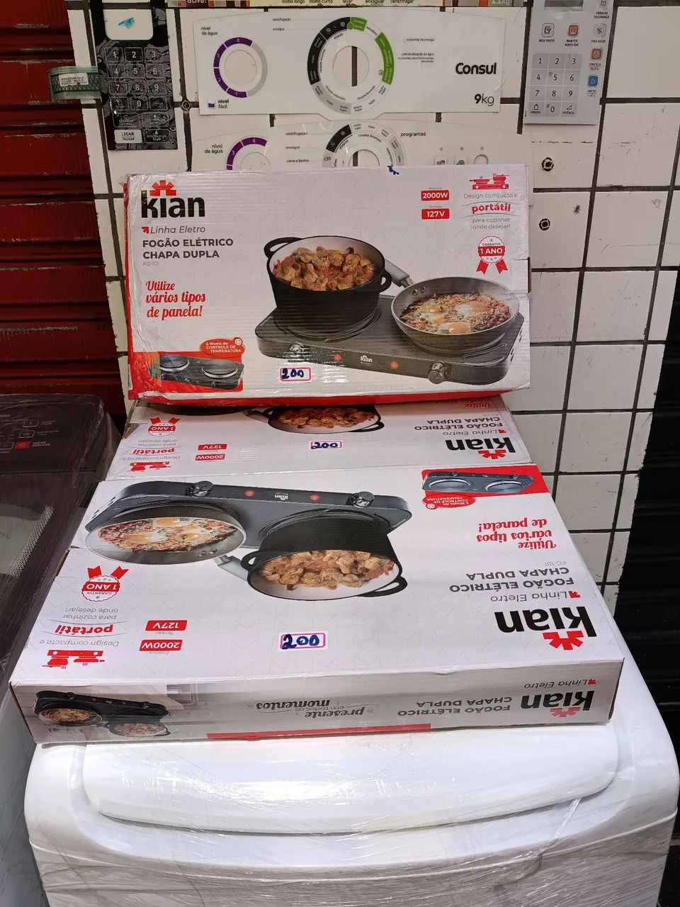 Fogão 2 bocas novo com garantia 