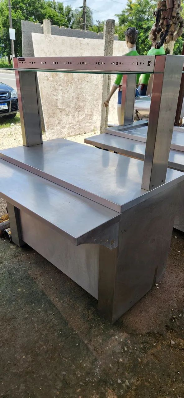 Balcão congelado,  de Aço Inox para restaurante - Foto 2
