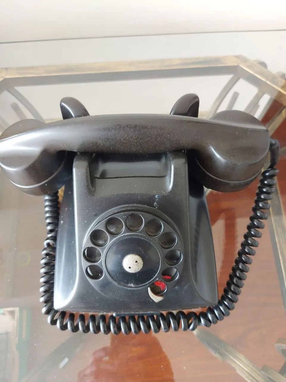 Telefone Fixo Vintage Preto