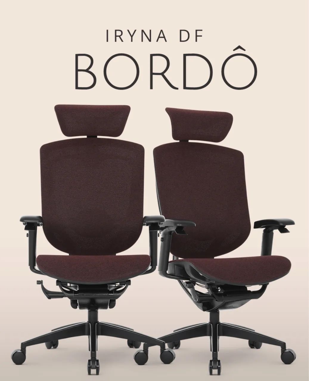 Cadeira DT3 Iryna DF Bordô 