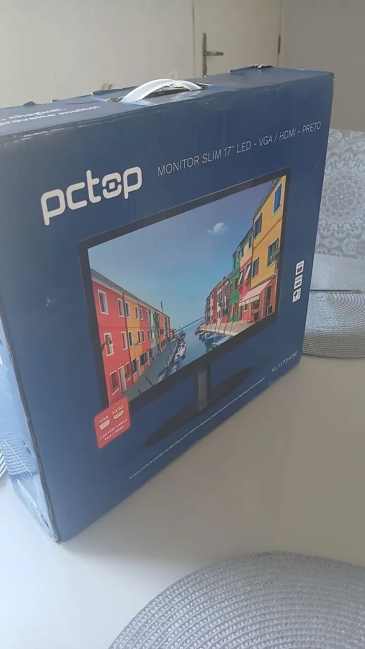 Monitor (Novo) 17 polegadas Led 60hz 5ms Hdmi Vga - Foto 4
