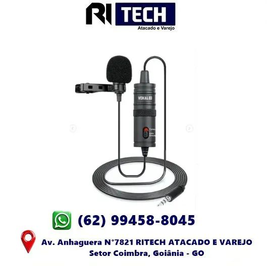 Microfone Lapela P2 Para Celular E Câmera Com Fio 6m Condensador 