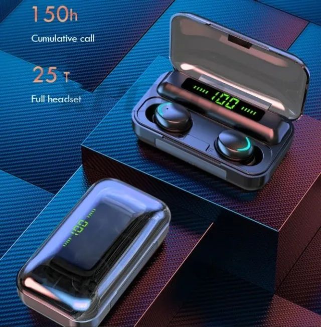 Fones TWS F9 Display LED, À Prova D' Água - Foto 2