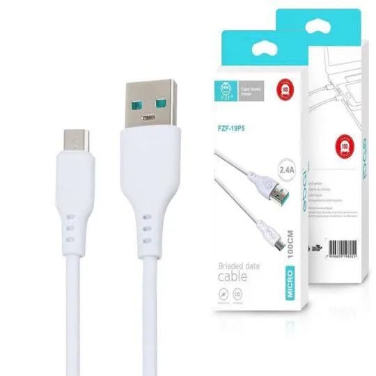 Cabo Micro Usb V8 2.4A Ebay 1 Metro - Branco - Foto 2