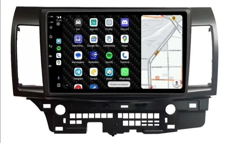 Central Multimídia Android 9 Pol. Carplay e Android Auto sem fio Lancer 2008 a 2015 - Foto 4