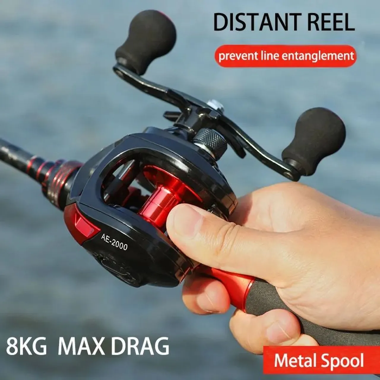 Carretilha de Pesca + vara pesca 3mt