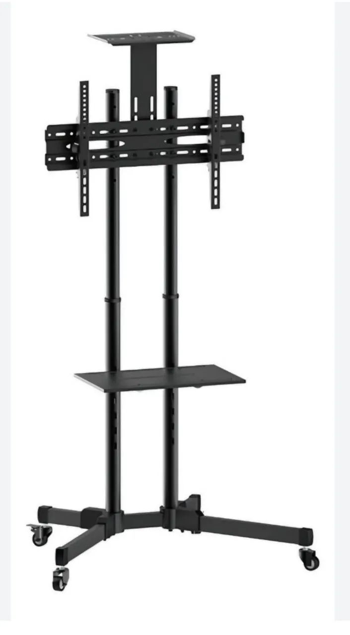 Suporte para TV giratório com estante e rodízios - Foto 2